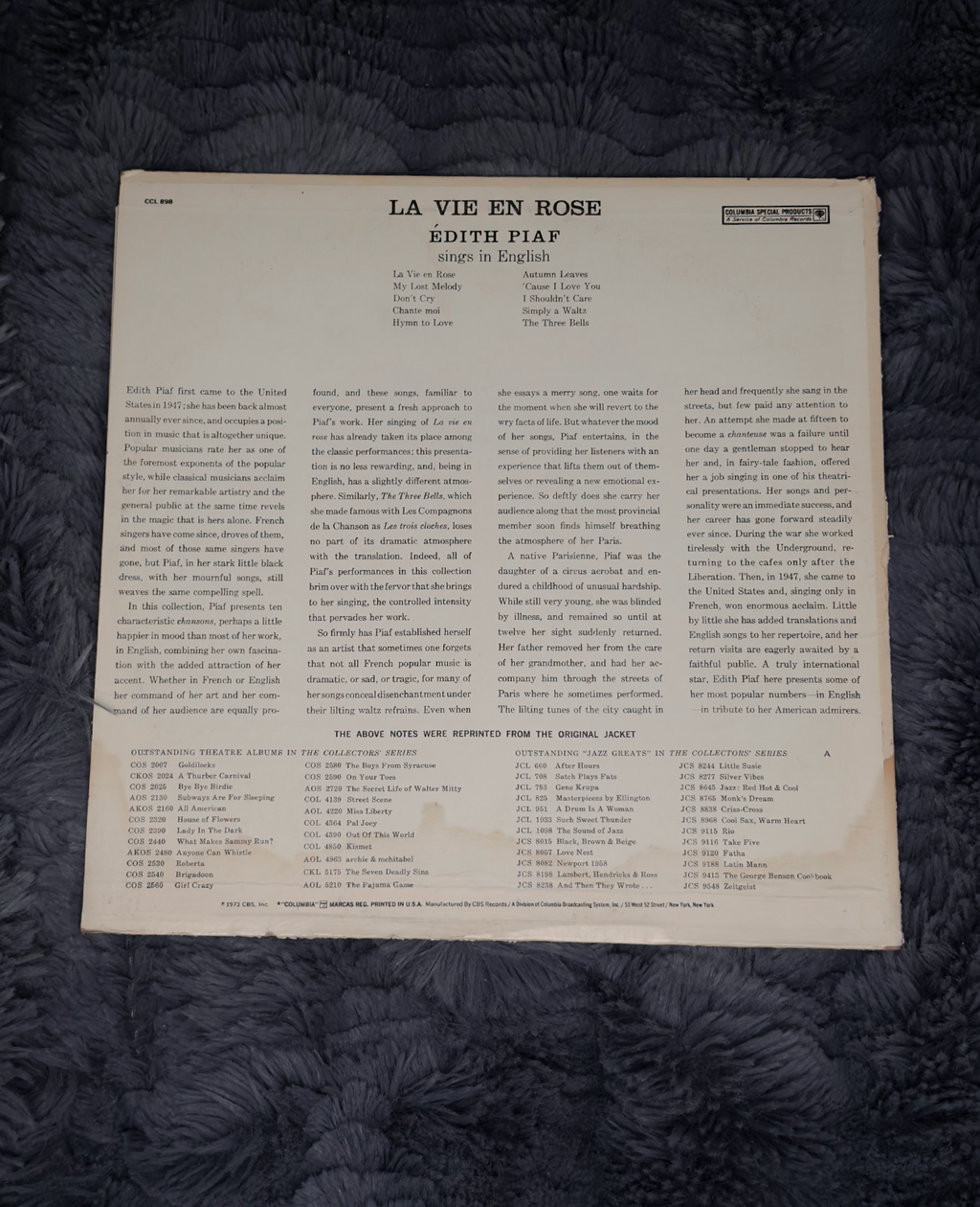 Edith Piaf – La Vie en Rose / Sings in English