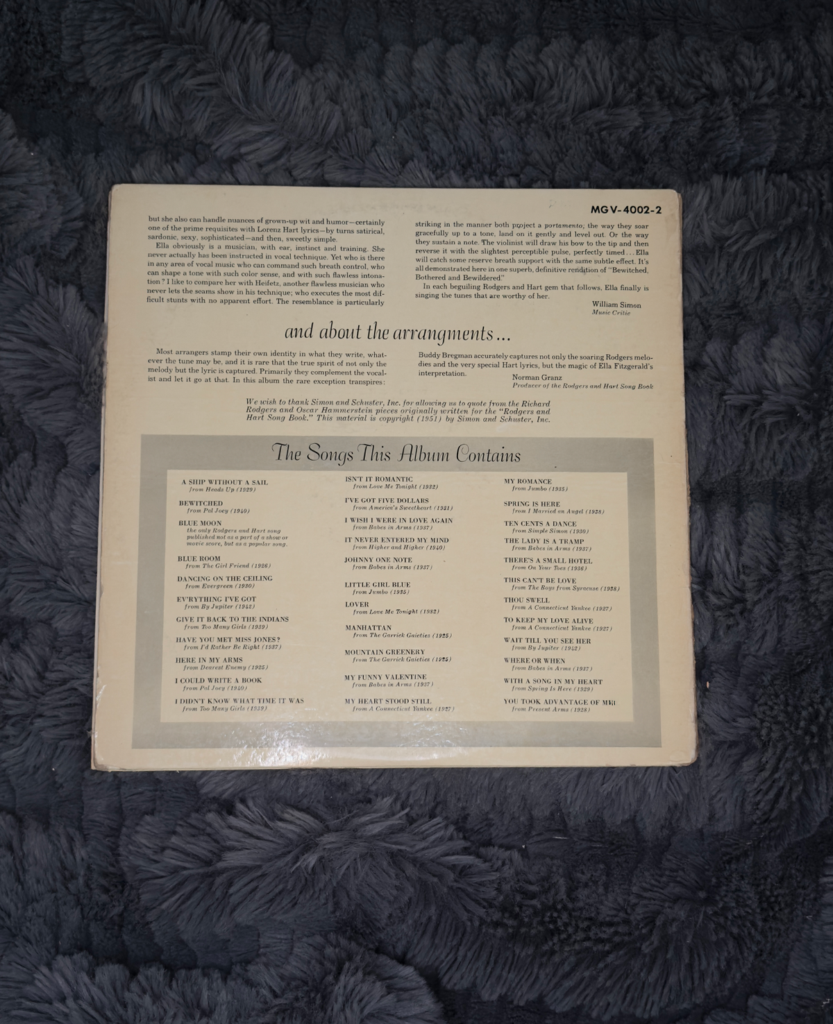 Ella Fitzgerald – Sings the Rodgers and Hart Song Book