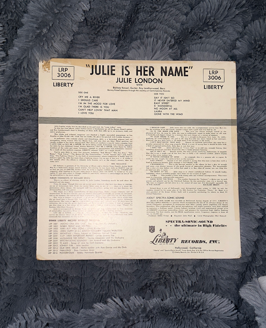 Julie London – Julie Is Her Name - Original Edition