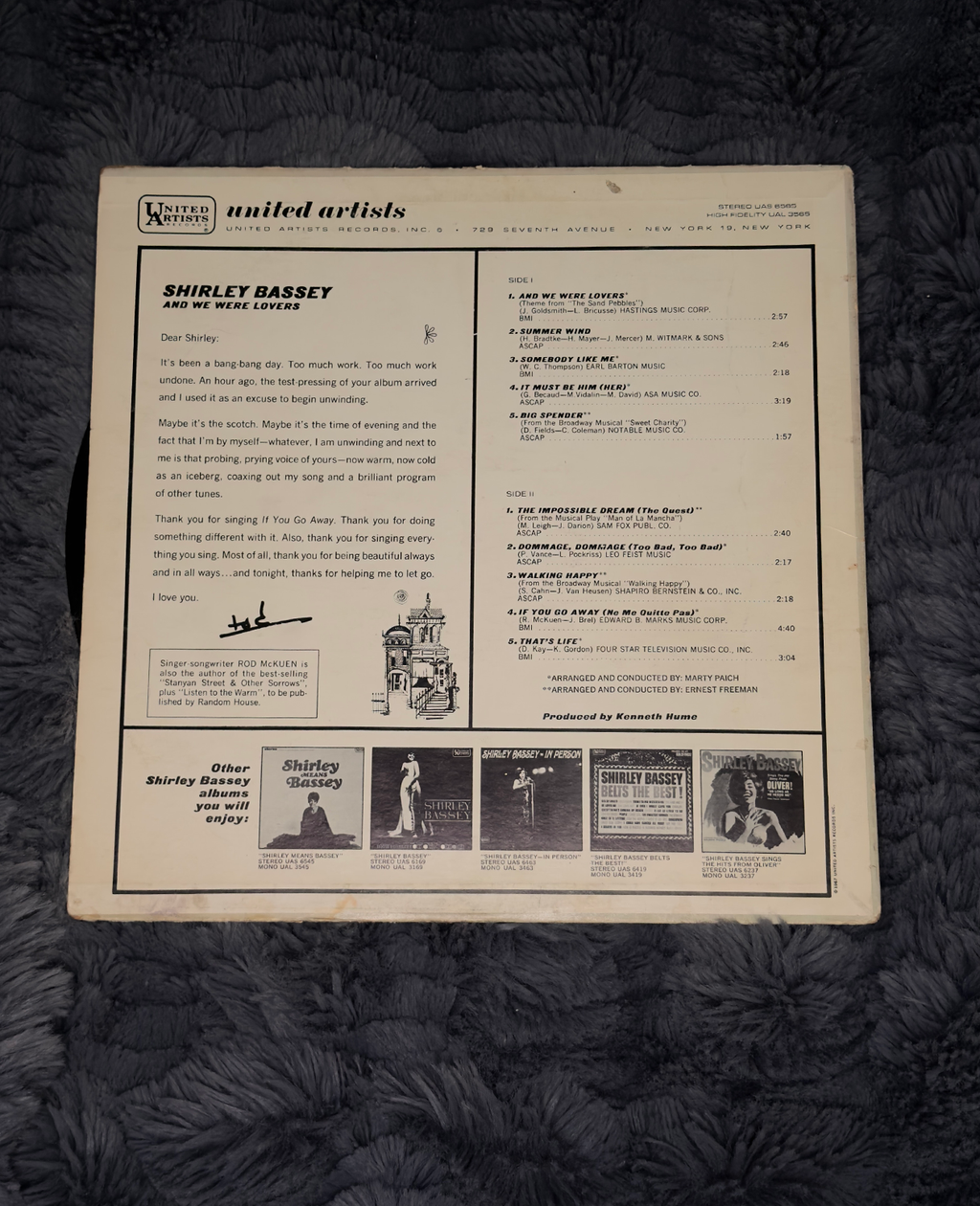 Shirley Bassey – And We Were Lovers